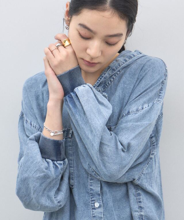 【オフィシャルサイト限定】テンセルデニムフードシャツ