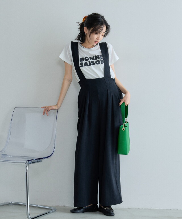 【オフィシャルサイト限定】タックワイドサロペット