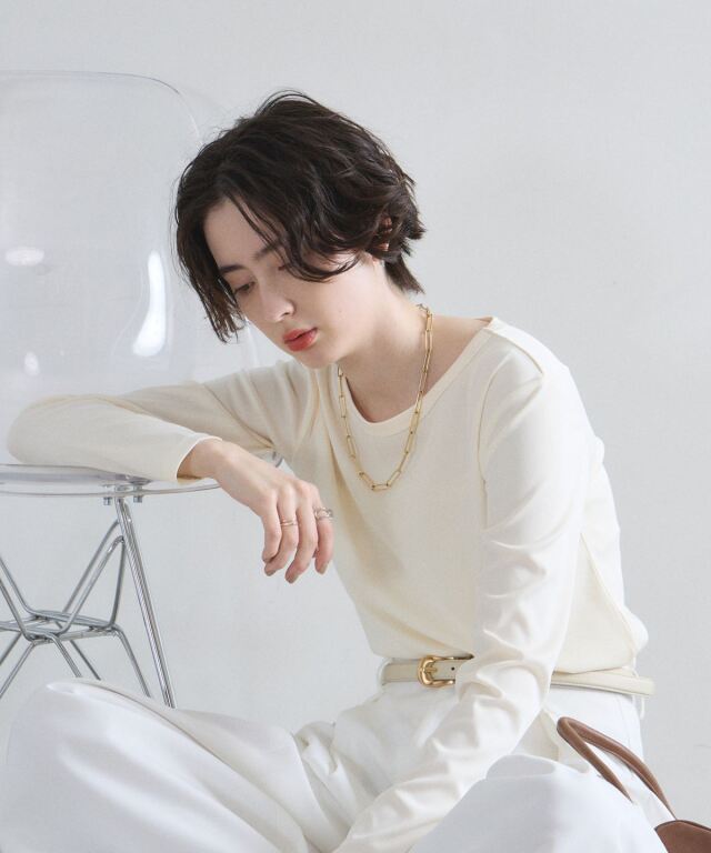 【オフィシャルサイト限定】フライス編みクルーネックカットソー