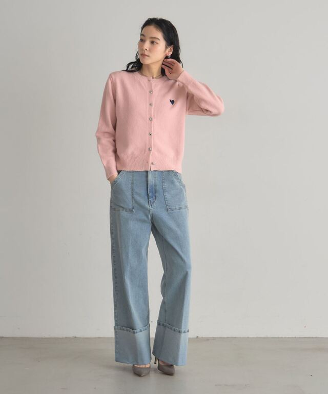 オフィシャルサイト限定】ハート刺繍カーディガン