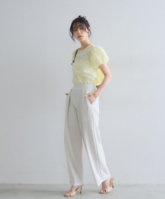 2タックコンフォートストレートパンツ