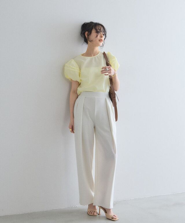 2タックコンフォートストレートパンツ