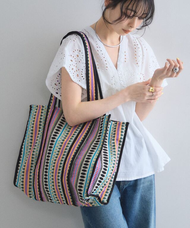 トートバック ルレックスジャガードトートバッグ