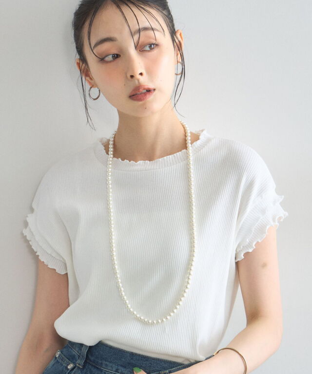 リブメロウスリーブTシャツ