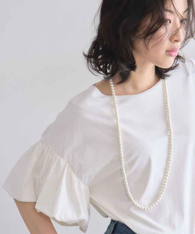 フリルスリーブTシャツ