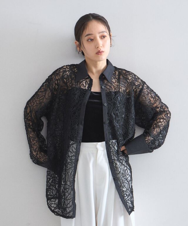 styling/ エンブロイダリーオーバーシャツジャケット 【公式通販】