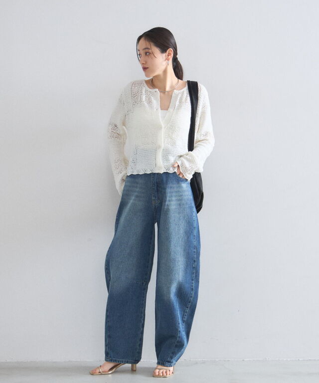 オフィシャルサイト限定】パッチワーク透かし編みカーディガン