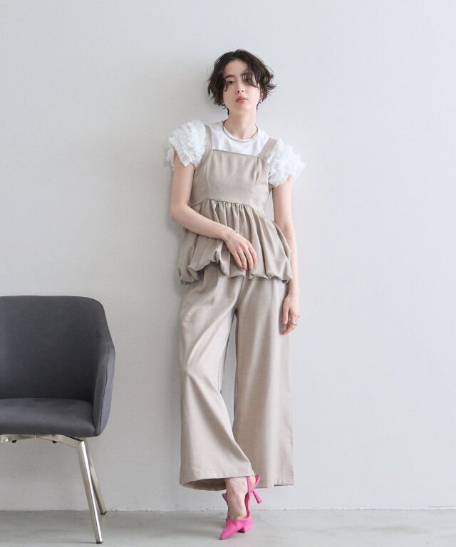 【オフィシャルサイト限定】バルーンキャミ×パンツセットアップ