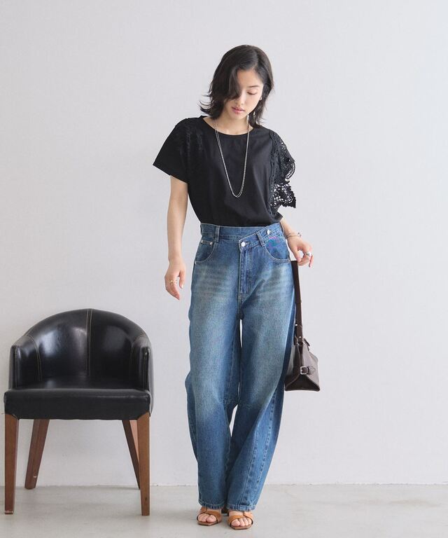 オフィシャルサイト限定】アシメレースTシャツ