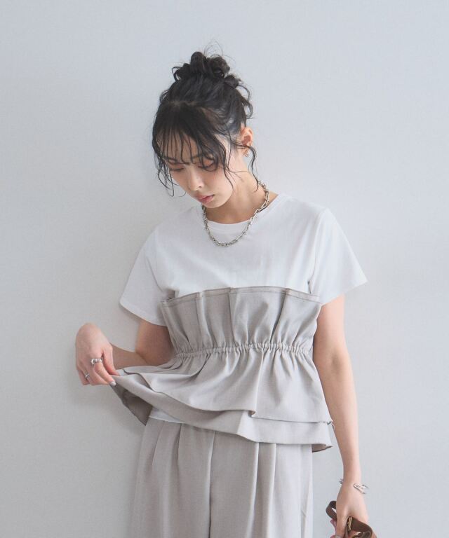 オフィシャルサイト限定】ビスチェ風デザインTシャツ×パンツセット