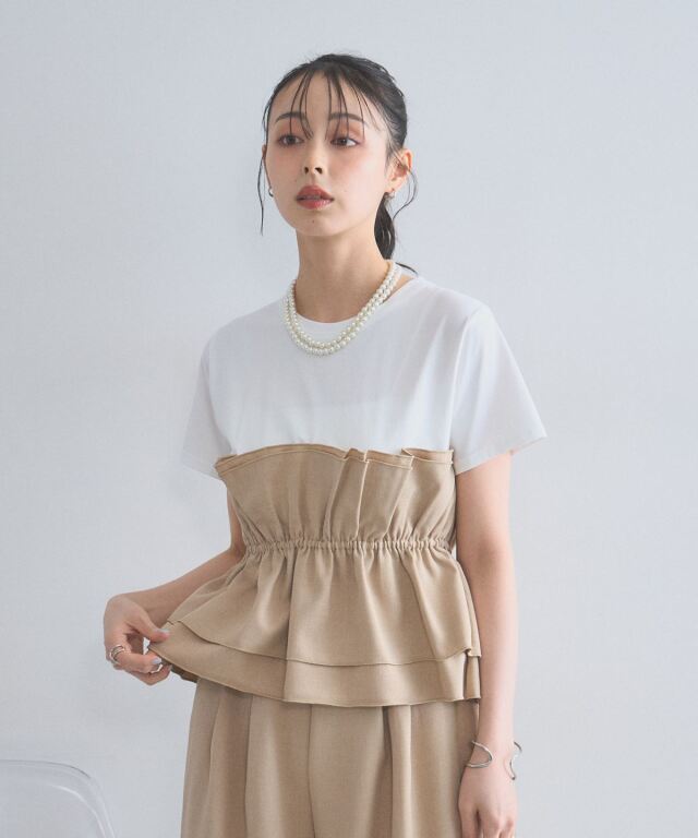 オフィシャルサイト限定】ビスチェ風デザインTシャツ×パンツセット