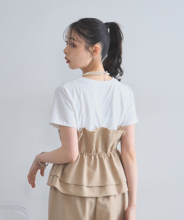 オフィシャルサイト限定】ビスチェ風デザインTシャツ×パンツセット