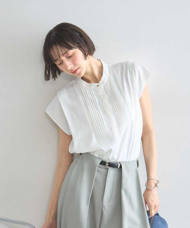 【オフィシャルサイト限定】ピンタックブザムバンドカラーシャツ