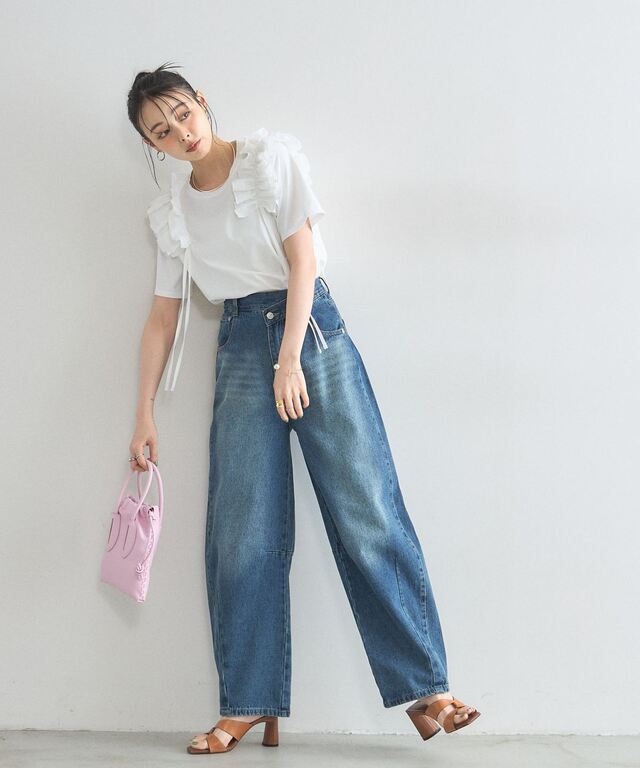 オフィシャルサイト限定】ショルダーフリルデザインTシャツ