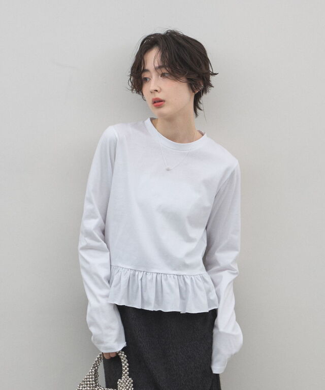 【オフィシャルサイト限定】ペプラム長袖Tシャツ