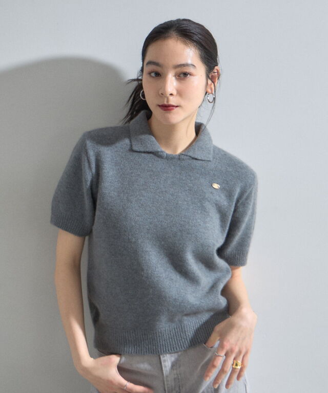 オフィシャルサイト限定】衿付き半袖ニット