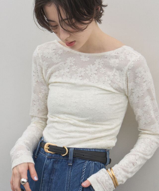 【オフィシャルサイト限定】総レースシアートップス