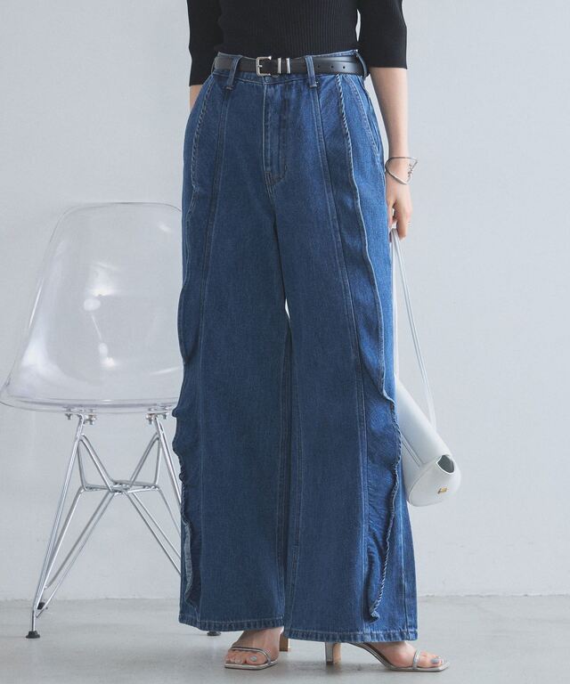 オフィシャルサイト限定】ラッフルフリルデザインデニム