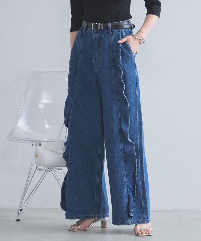 オフィシャルサイト限定】ラッフルフリルデザインデニム