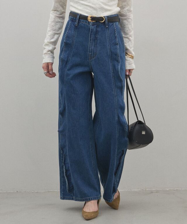 オフィシャルサイト限定】ラッフルフリルデザインデニム