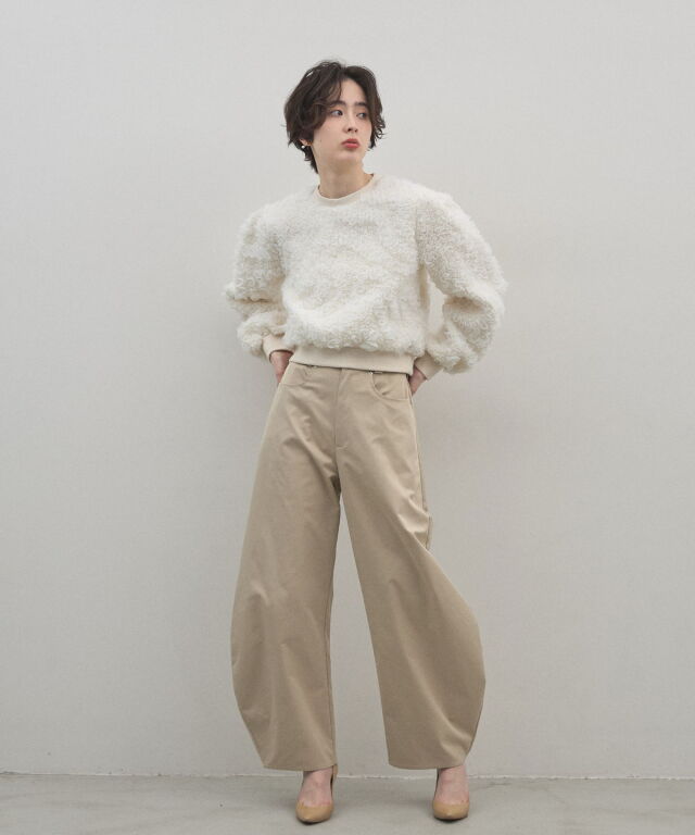 オフィシャルサイト限定】シフォン×ボアトップス
