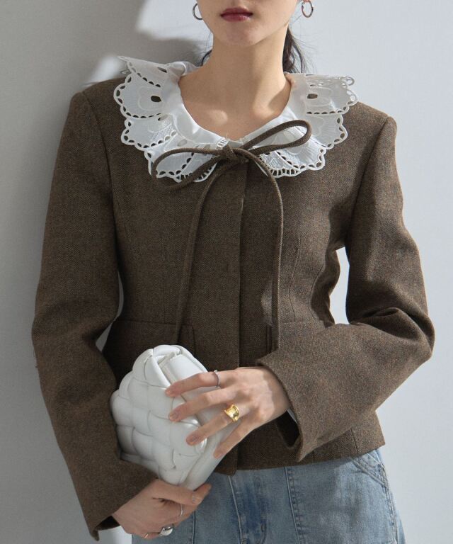 オフィシャルサイト限定】レース襟ブラウス