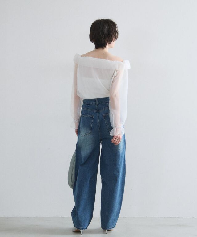 オフィシャルサイト限定】肩リボンシフォンブラウス
