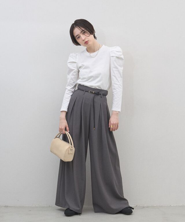 オフィシャルサイト限定】ベルト付きタッグ入りワイドパンツ