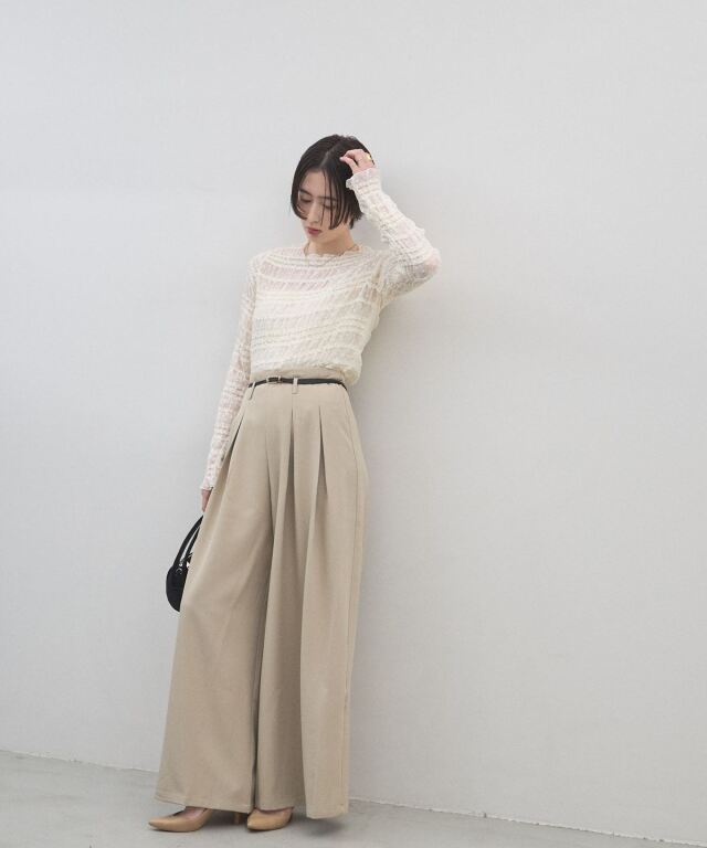 オフィシャルサイト限定】ベルト付きタッグ入りワイドパンツ