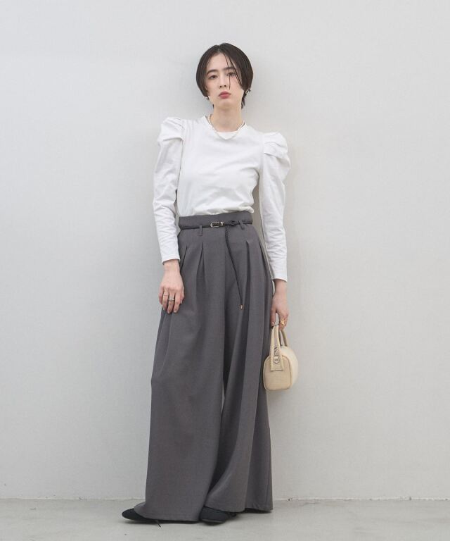 オフィシャルサイト限定】ベルト付きタッグ入りワイドパンツ