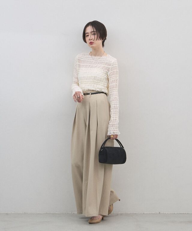 オフィシャルサイト限定】ベルト付きタッグ入りワイドパンツ