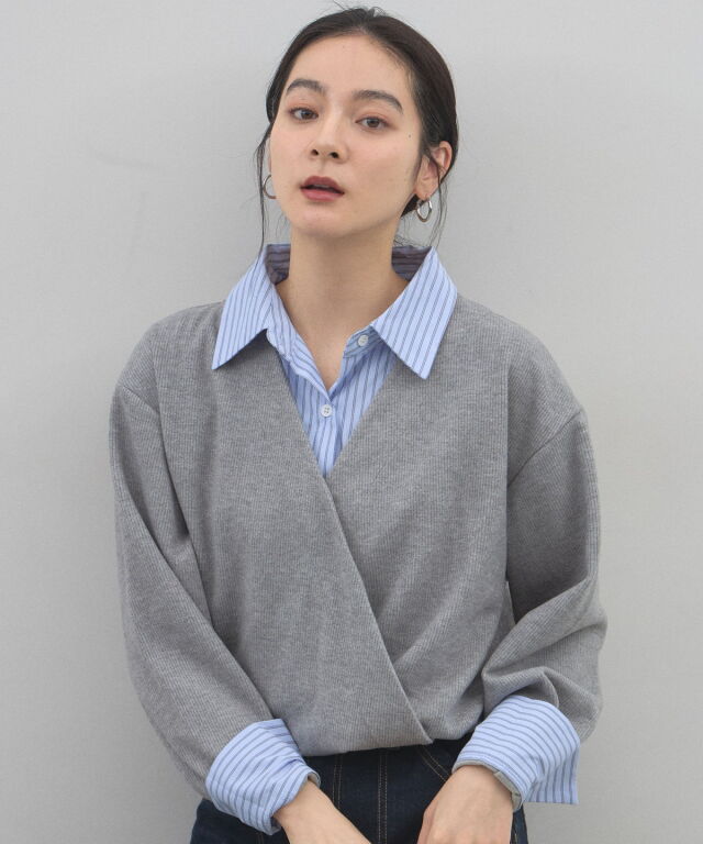 オフィシャルサイト限定】シャツドッキングニット