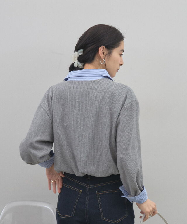 オフィシャルサイト限定】シャツドッキングニット