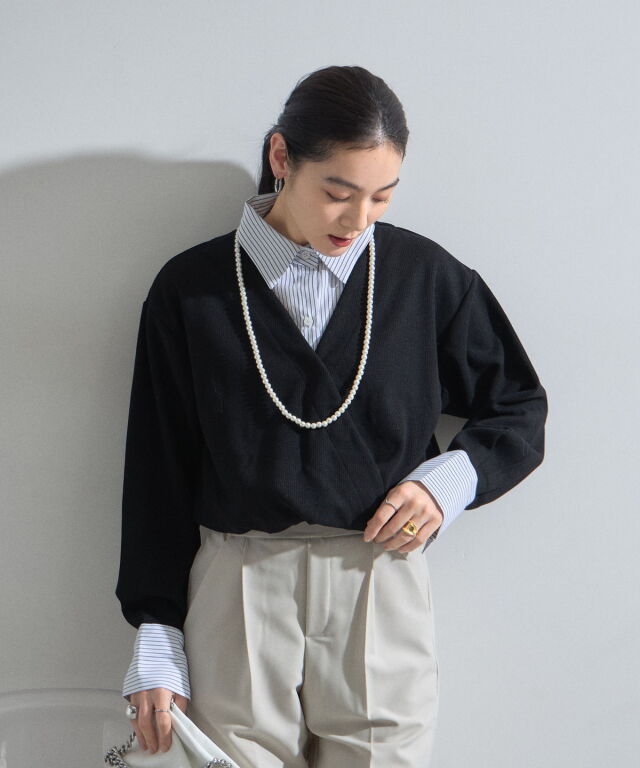 オフィシャルサイト限定】シャツドッキングニット