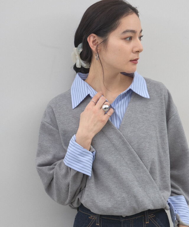 オフィシャルサイト限定】シャツドッキングニット