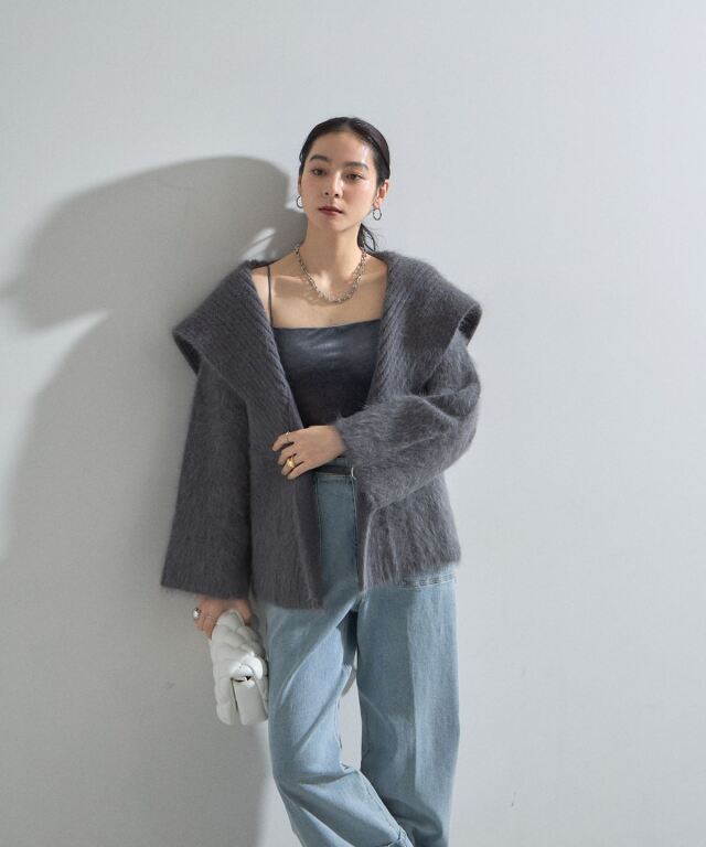 オフィシャルサイト限定】アンゴラニットガウンコート