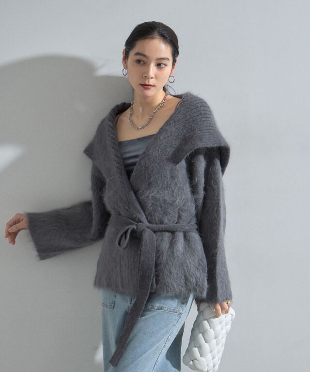 送込♡snidelアンゴラニットガウン SNIDEL - 送込♡snidelアンゴラニットガウンの通販 by