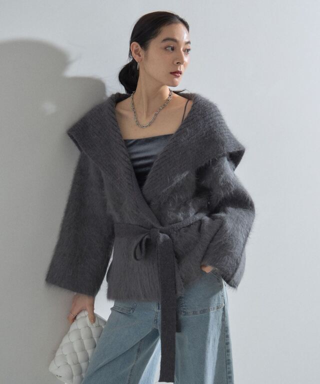 【オフィシャルサイト限定】アンゴラニットガウンコート