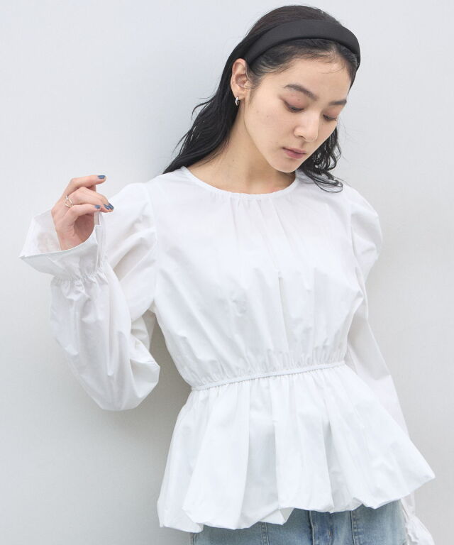 オフィシャルサイト限定】ウエストシェイプパワショルブラウス