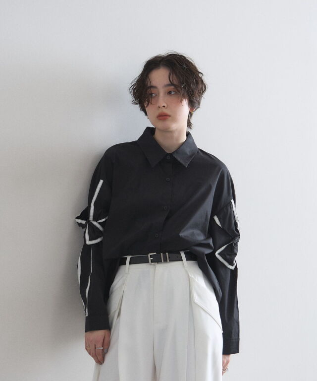 オフィシャルサイト限定】リボンスリーブシャツ