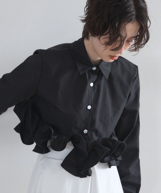 オフィシャルサイト限定】フリルヘムショートシャツ