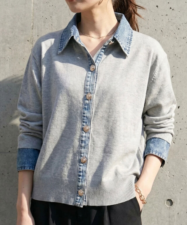 ビジュー付きスウェットチュニック