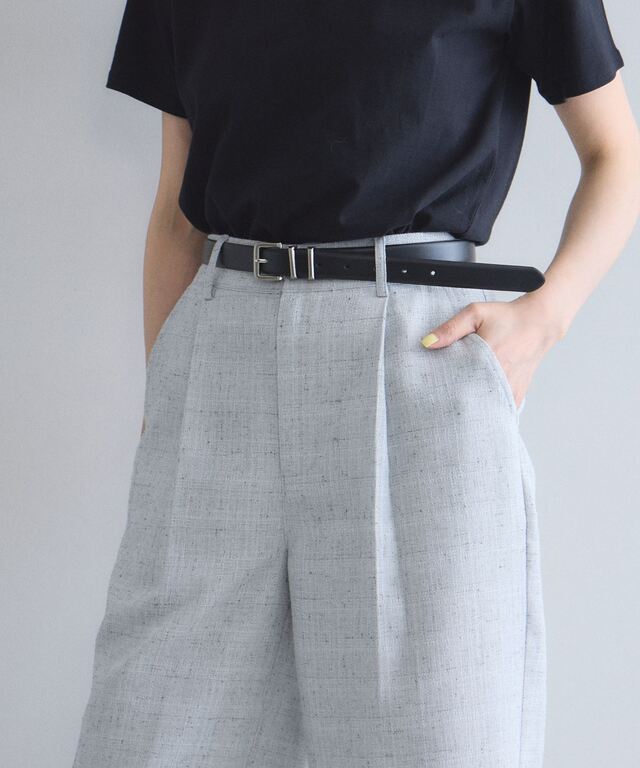 ライトツイードタックワイドパンツ