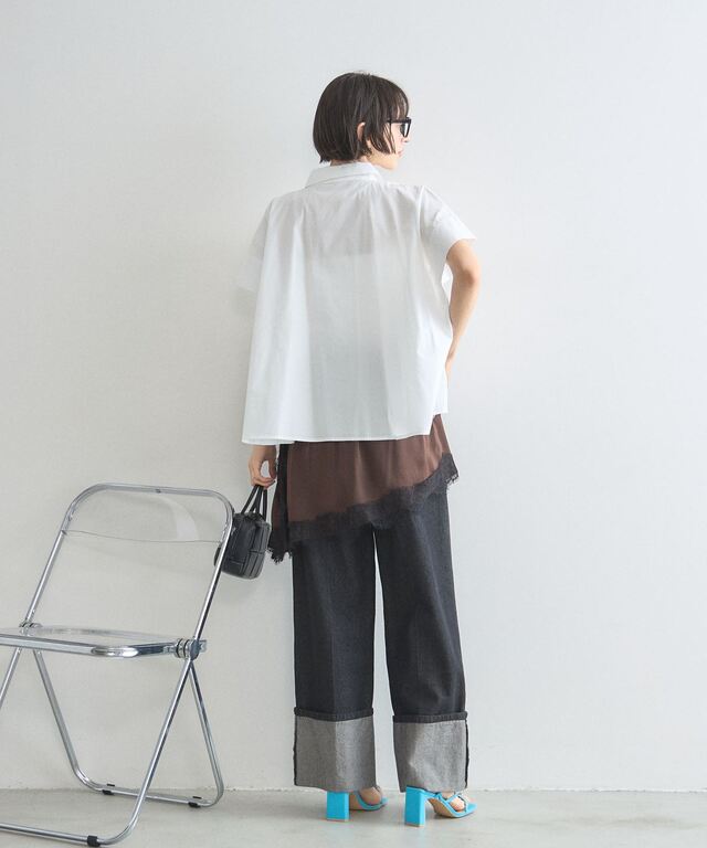 タックスリーブオーバーシャツ