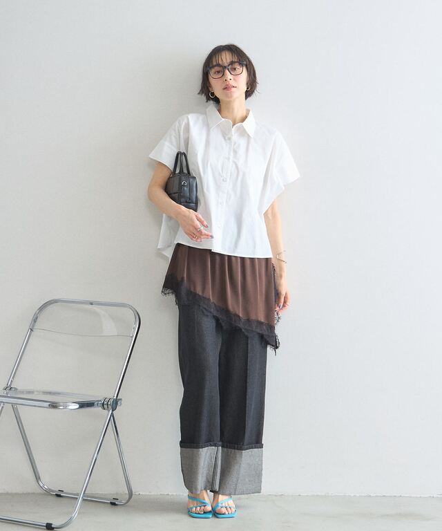 タックスリーブオーバーシャツ