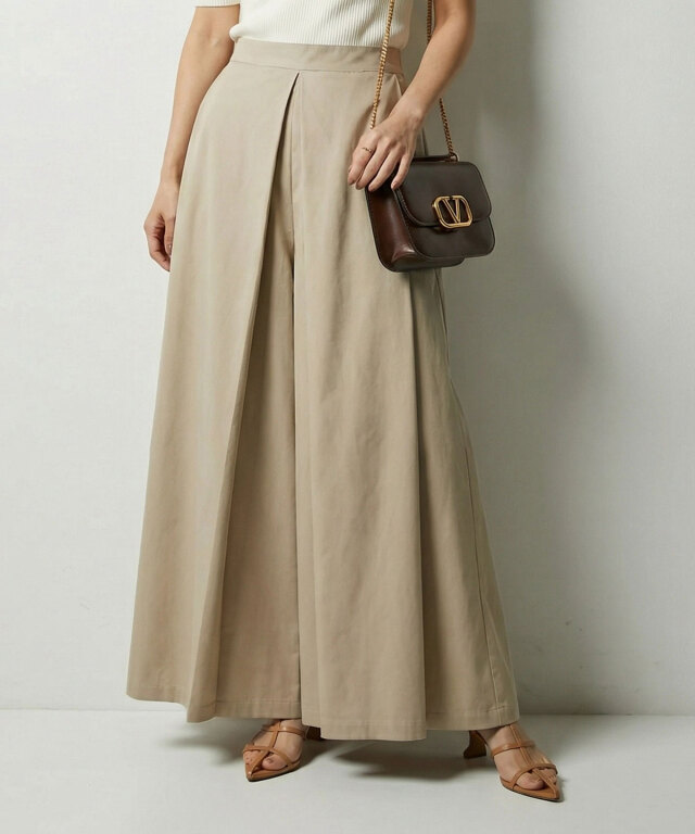 タックワイドパンツ