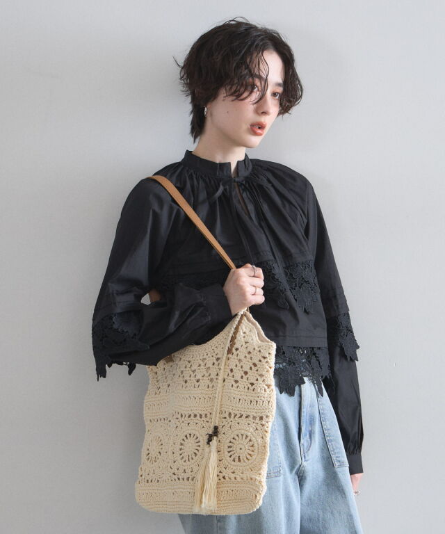 オフィシャルサイト限定】クロシェ編みトートバッグ