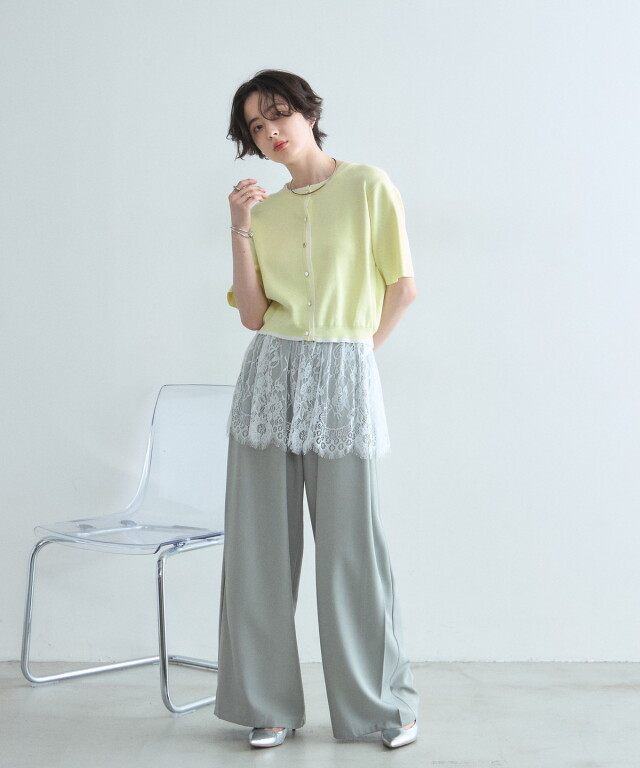 オフィシャルサイト限定】レースレイヤードスカート