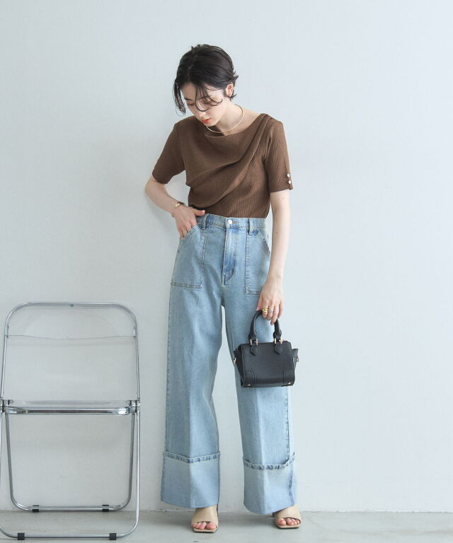 オフィシャルサイト限定】ドレープリブトップス