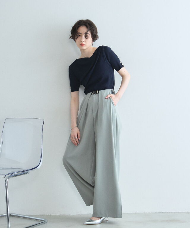 オフィシャルサイト限定】ドレープリブトップス